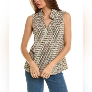 Cabi! New! Women's Sleeveless Patterned Top Without Tag